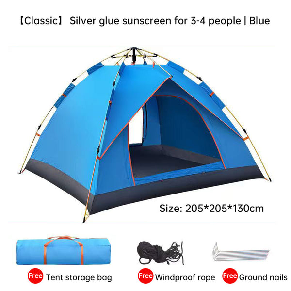Quick Deploy 4 Person Outdoor Camping Family Tent