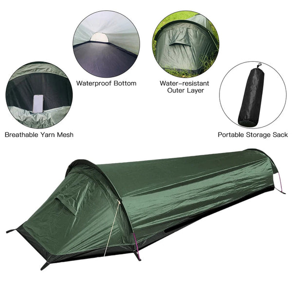 Ultralight Waterproof Single Person Backpacking Hiking Camping Tent