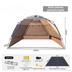 One Touch UV Resistant 4 Person Outdoor Camping Tent