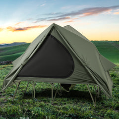 Foldable 2 Person Camping Cot Tent with Wheeled Bag
