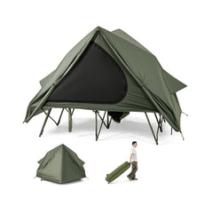 Foldable 2 Person Camping Cot Tent with Wheeled Bag