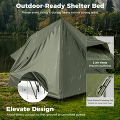 Foldable 2 Person Camping Cot Tent with Wheeled Bag