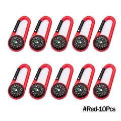 Mini Compass Carabiner Hiking Camping Survival Keychain Tool