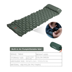 Inflatable Camping Sleeping Pad with Pillow for Hiking
