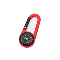 Mini Compass Carabiner Hiking Camping Survival Keychain Tool