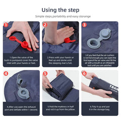 Inflatable Camping Sleeping Pad with Pillow for Hiking