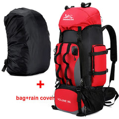 90L Waterproof Mountaineering Hiking Camping Travel Backpack Bag