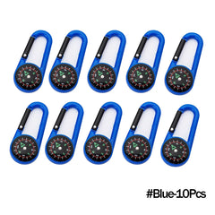 Mini Compass Carabiner Hiking Camping Survival Keychain Tool