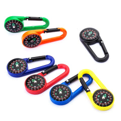 Mini Compass Carabiner Hiking Camping Survival Keychain Tool
