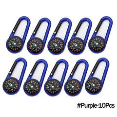 Mini Compass Carabiner Hiking Camping Survival Keychain Tool