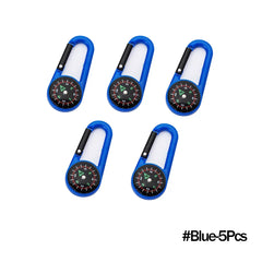 Mini Compass Carabiner Hiking Camping Survival Keychain Tool