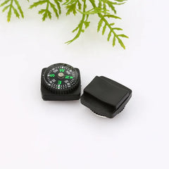 Mini Button Compass Portable Hiking Camping Watch Strap