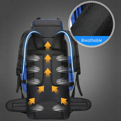 90L Waterproof Mountaineering Hiking Camping Travel Backpack Bag