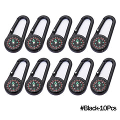 Mini Compass Carabiner Hiking Camping Survival Keychain Tool