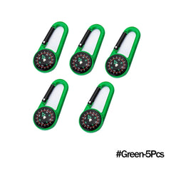 Mini Compass Carabiner Hiking Camping Survival Keychain Tool