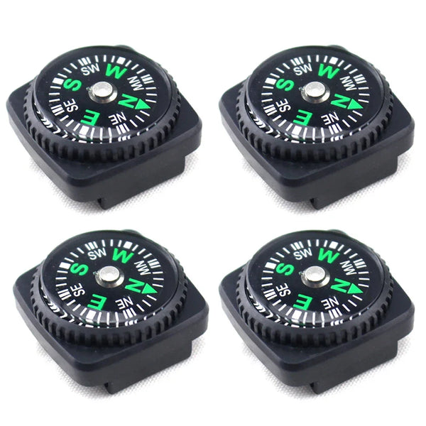Mini Button Compass Portable Hiking Camping Watch Strap