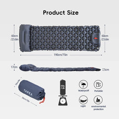 Inflatable Camping Sleeping Pad with Pillow for Hiking