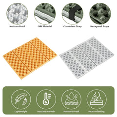 Folding Seat Pad Mat with Foam for Hiking & Camping,  Lightweight & Portable