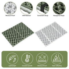 Folding Seat Pad Mat with Foam for Hiking & Camping,  Lightweight & Portable